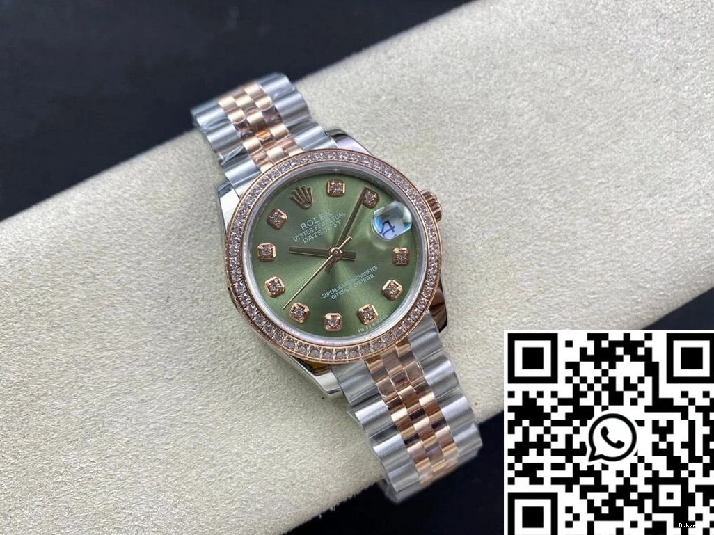Diamond-set Dial 31MM Rolex Green EW Factory Datejust 0303